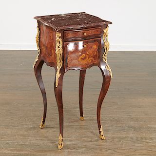 Louis XVI style marquetry table en chiffonier