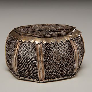 Early Mughal silver box
