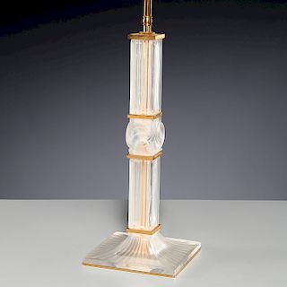 Lalique frosted glass "Josephine" lamp
