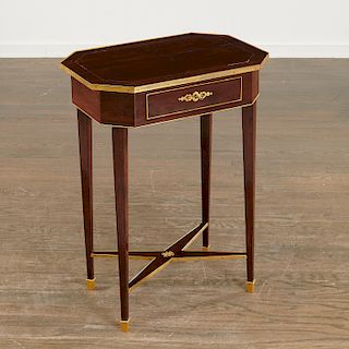 Nice Russian Neoclassic brass mounted side table