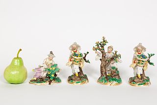 Four, Nymphenburg Chinoiserie Figurines