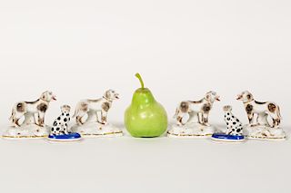 Group 6, Porcelain Diminutive Dog Figurines