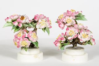 2 Doughty Apple Blossom & Bee Figurine w/ Boxes