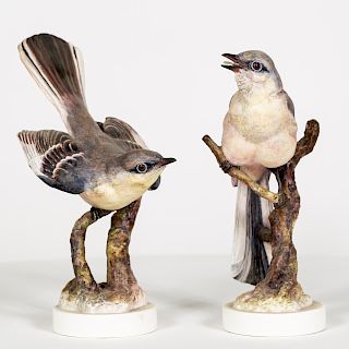 Pair of Doughty Mocking-Bird Bisque Figurines