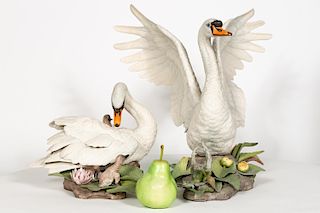 Pair of Boehm Porcelain "Mute Swans" 400-14