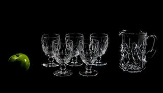 Waterford Crystal "Colleen" Goblets w/Jug, 6 PCS