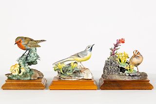 Group of Three Dorothy Doughty Porcelain Birds