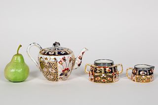 Associated European Pattern Imari Tea Set, 19th C.