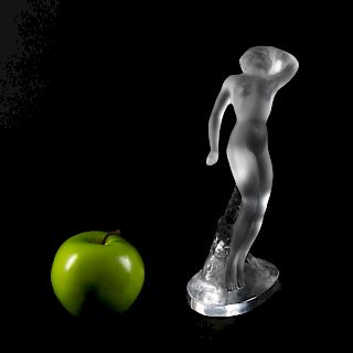 Lalique Signed "Danseuse Bras Baisse" Glass Figure