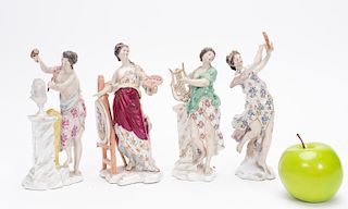Four Samson & Co. Porcelain Muse Figurines