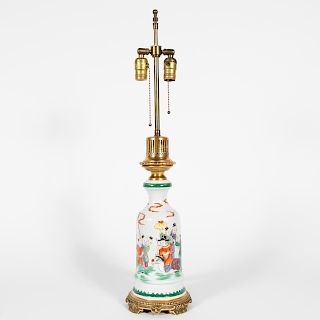 Porcelain de Paris Chinoiserie Motif Table Lamp