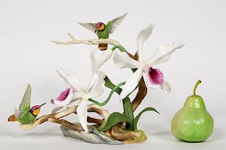 Boehm Ruby Topaz Hummingbird w/ Orchid