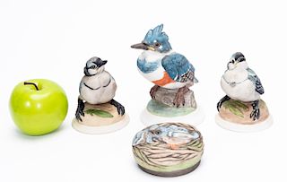 Four Boehm Fledgling Porcelain Figurines