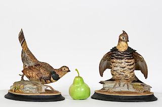 Pair, Boehm Ruffed Grouse Porcelain Figurines