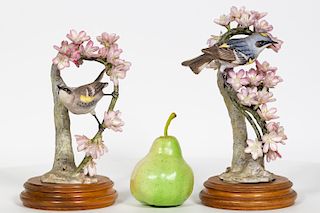 Pair of Doughty Myrtle Warblers w/ Original Boxes