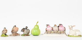 Five Boehm Fledgling Bird Porcelain Figurines