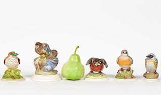 Five Boehm Baby Bird Porcelain Figurines