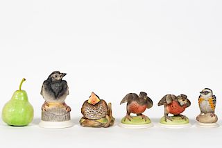 Five Boehm Porcelain Fledgling Bird Figurines