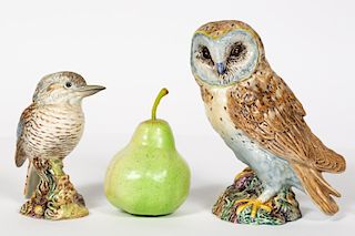 Two Beswick Bird Figurines, Owl & Blue Bird