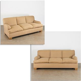 Pair Peter Marino custom sofas