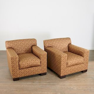 Peter Marino pair custom club chairs
