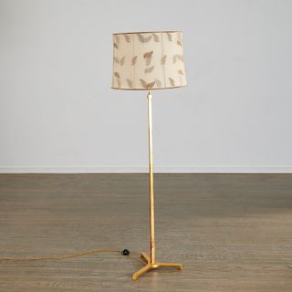 Peter Marino custom gilt metal floor lamp
