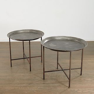 Nice associated pair Industrial tray tables