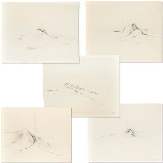 Laddie John Dill, (5) drawings, 1971