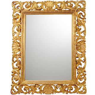 Large Italian Rococo style giltwood mirror