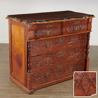 Spanish Colonial Judaic interest chest of drawers