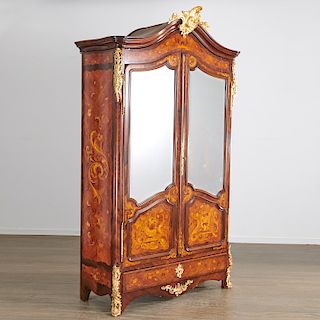 Louis XVI ormolu mounted marquetry armoire