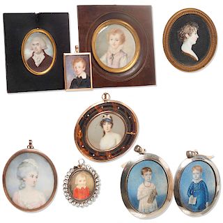 Nice collection European portrait miniatures