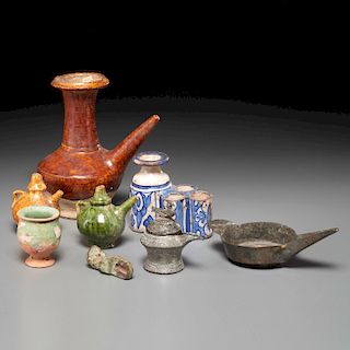 (8) Ancient Persian vessels, ex-museum