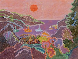 Hans Moller, (American, 1905-2000), Pink Sky
