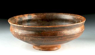 Roman Glazed Pottery Footed Bowl
