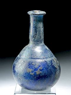 Gorgeous Roman Glass Flask - Cobalt Blue