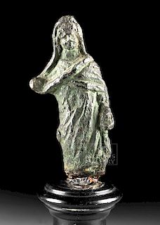 Roman Bronze Male Togatus Figure