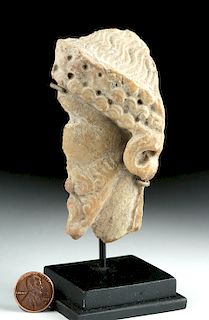 Beautiful Roman Antico Marble Head Fragment of Bacchus