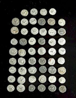 Lot of 50 Ancient Indo-Scythian Silver Coins - 91.1 g