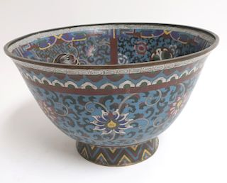 Chinese Large Cloisonne Bowl