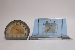 2 Art Deco Desk Clocks
