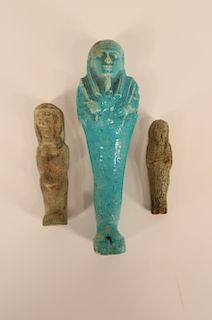 Three Ancient Egyptian Ushtabti