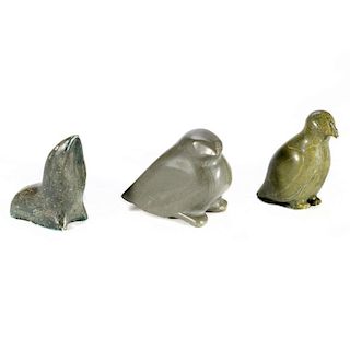 Three Inuit Stone Sculptures