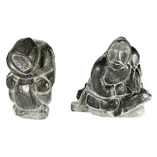 Two Inuit Stone Sculptures