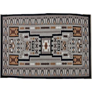 Large Navajo storm pattern rug