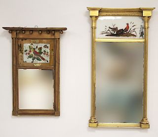 Two Small Federal Gilt Mirrors