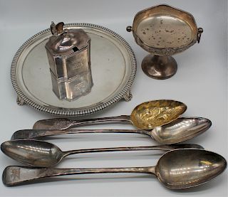 SILVER. English Silver Hollow Ware and Serving Pcs