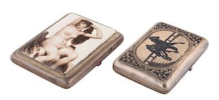 A PAIR OF RUSSIAN SILVER CIGARETTE CASES, EARLY 20TH CENTURY