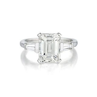 A 2.74-Carat Emerald-Cut Diamond Ring