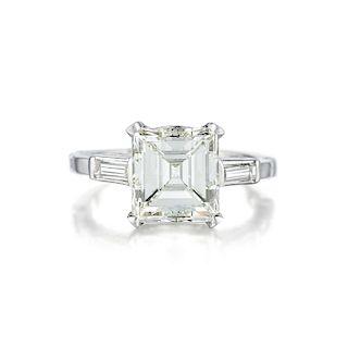 A 3.33-Carat Emerald-Cut Diamond Ring